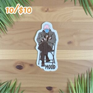 Funny Bernie Sanders Mood Meme Sticker – Sitting with Mittens